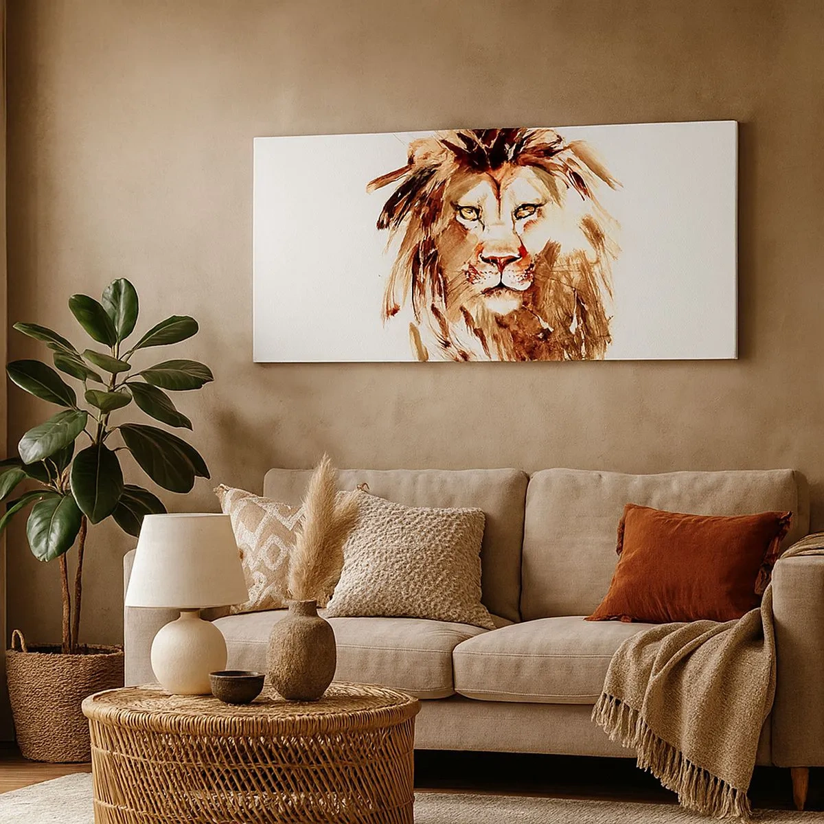 Lærredstryk - Billede på lærred - Styrke og værdighed - 100x40 cm