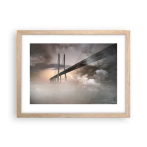 Plakat i ramme af lyst egetræ - På en flod, der ikke eksisterer - 40x30 cm