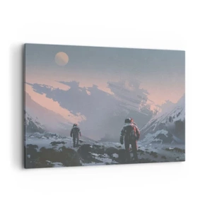 Lærredstryk - Billede på lærred - Under en ukendt stjerne - 100x70 cm