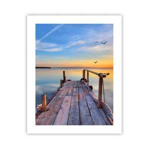 Plakat - Går fremad mod solen - 40x50 cm