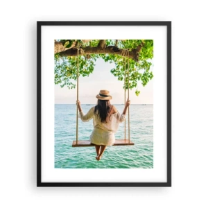 Plakat i sort ramme - Livet er smukt - 40x50 cm