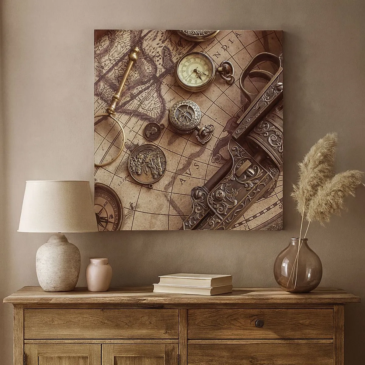 Lærredstryk - Billede på lærred - Opkald til eventyr - 30x30 cm