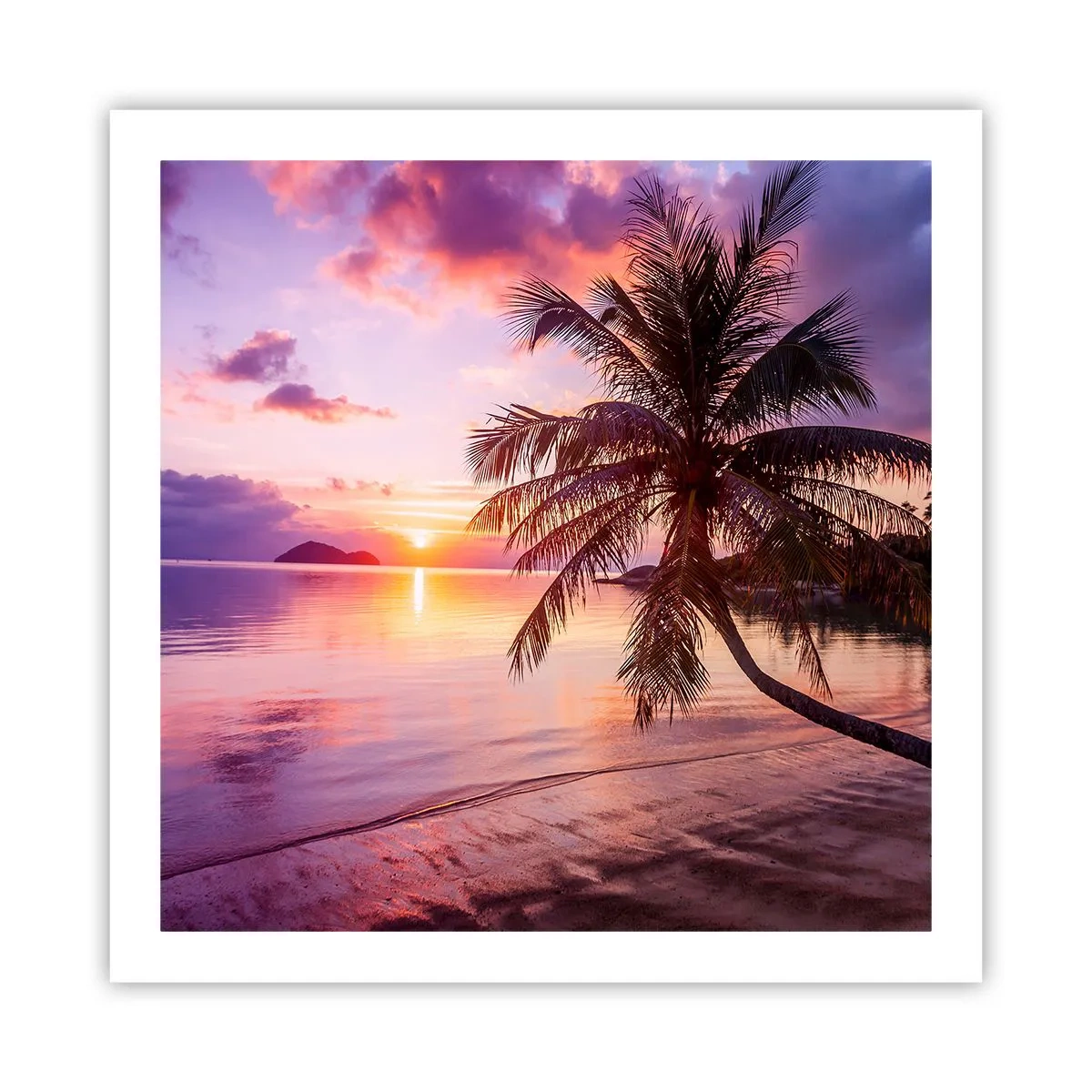 Plakat - Lyksalighed hele vejen til horisonten - 60x60 cm