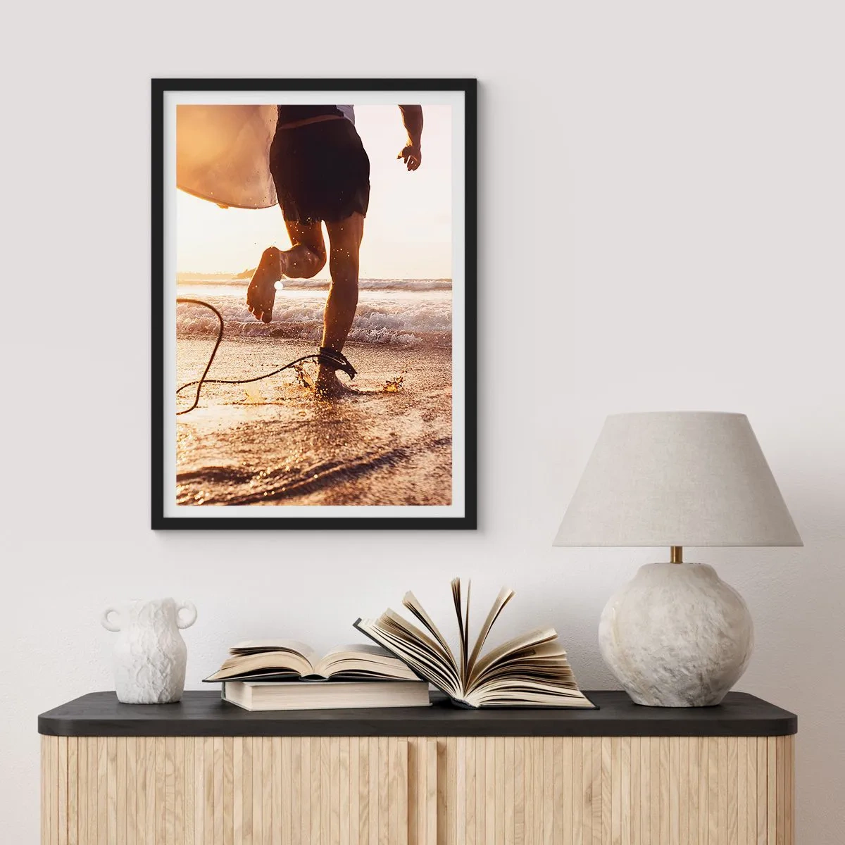 Plakat i sort ramme - For at møde bølgen - 61x91 cm