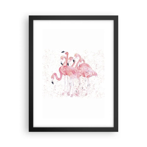 Plakat i sort ramme - Lyserød ansambl - 30x40 cm