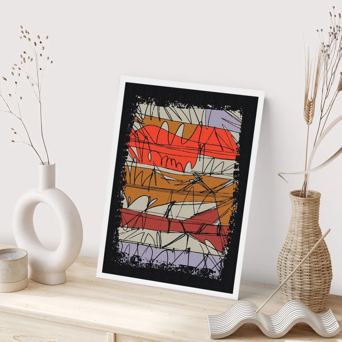 Plakat - Spontan komposition - 30x40 cm