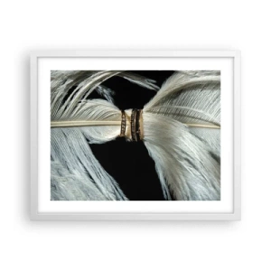 Plakat i hvid ramme - ...og jeg vil ikke forlade dig... - 50x40 cm