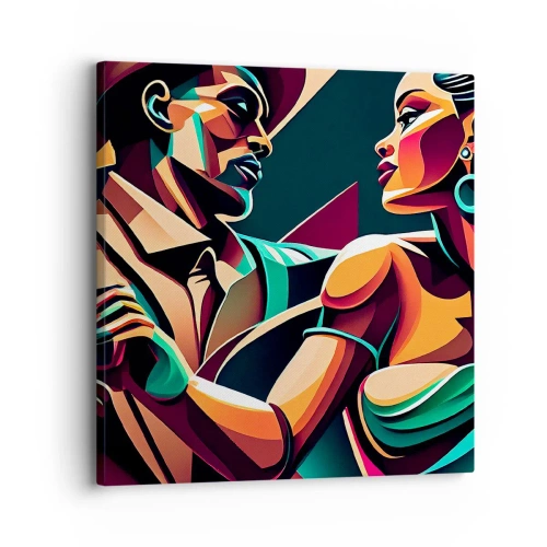 Lærredstryk - Billede på lærred - I hjertets rytme - 30x30 cm