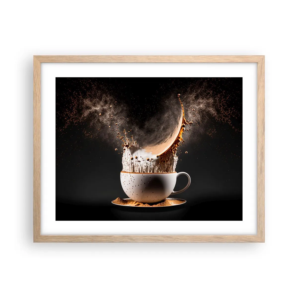 Plakat i ramme af lyst egetræ - En eksplosion af smag - 50x40 cm