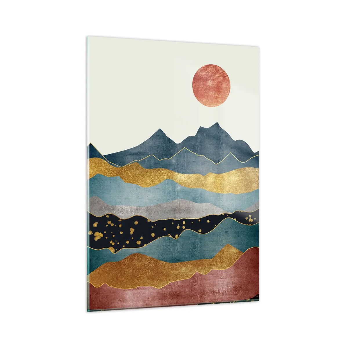 Billede på glas - Et tværsnit af verden - 50x70 cm
