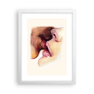 Plakat i hvid ramme - Som nat og dag, jord og himmel - 30x40 cm