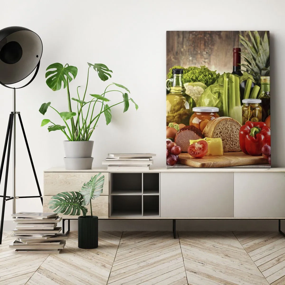 Lærredstryk - Billede på lærred - Røget, ristet, marineret - 55x100 cm