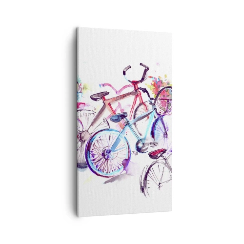 Lærredstryk - Billede på lærred - Antimoto klubmøde - 45x80 cm