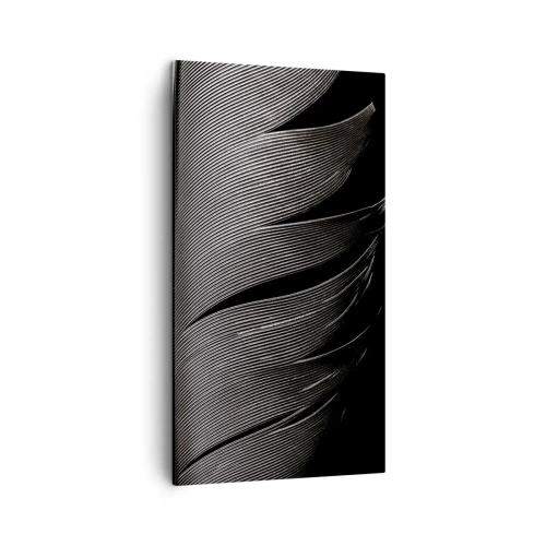 Lærredstryk - Billede på lærred - Fjer - en vidunderlig konstruktion - 45x80 cm