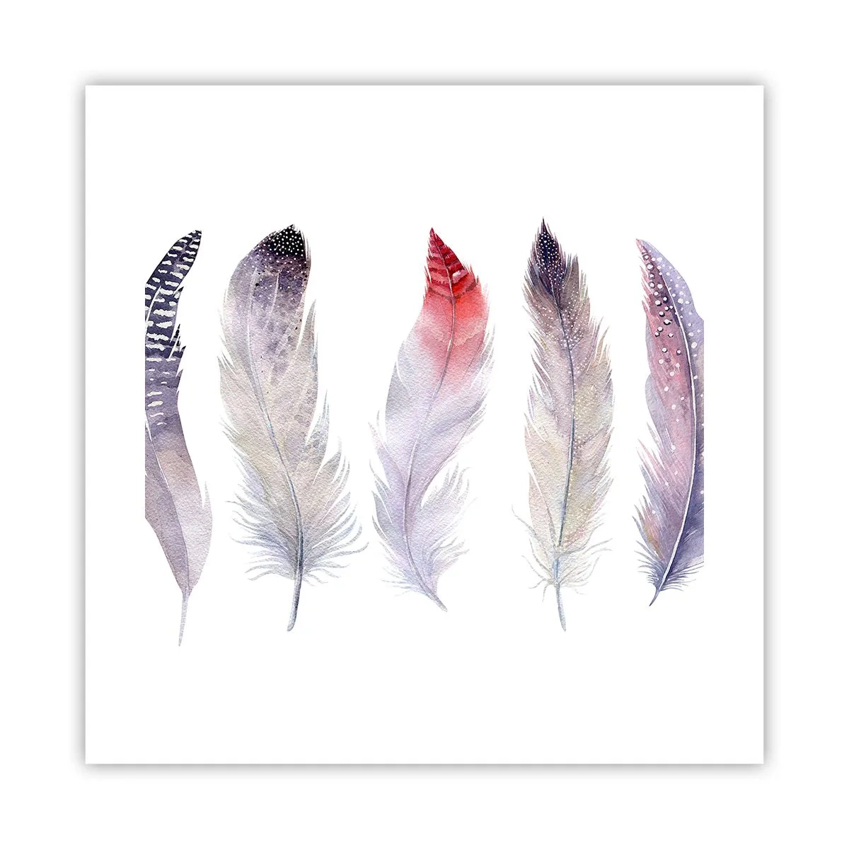 Plakat - Delikat som en flerfarvet tåge - 40x40 cm