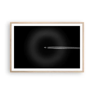 Plakat i ramme af lyst egetræ - Ind i en anden dimension - 91x61 cm
