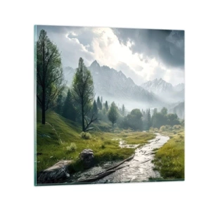 Billede på glas - Der og tilbage - 40x40 cm