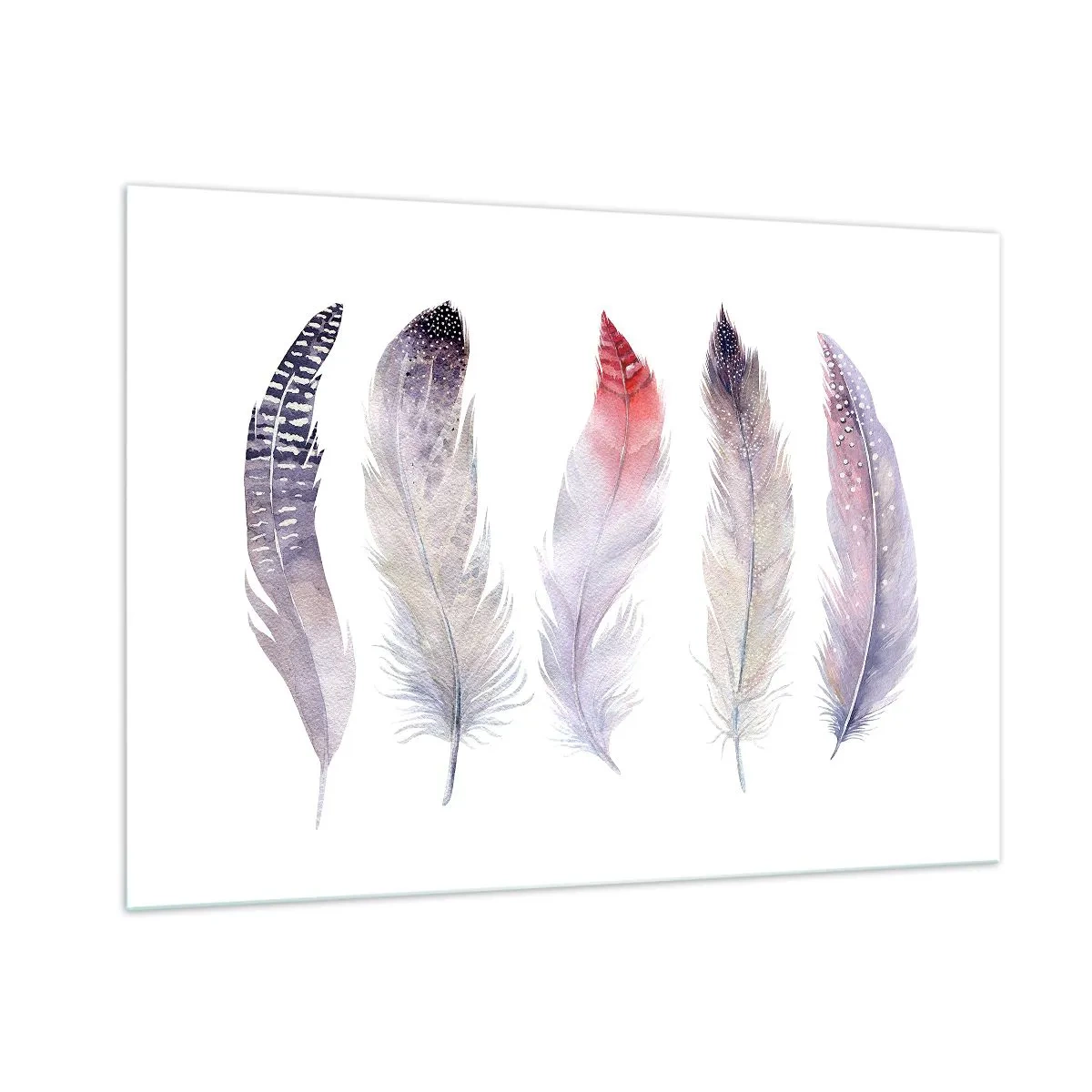 Billede på glas - Delikat som en flerfarvet tåge - 100x70 cm