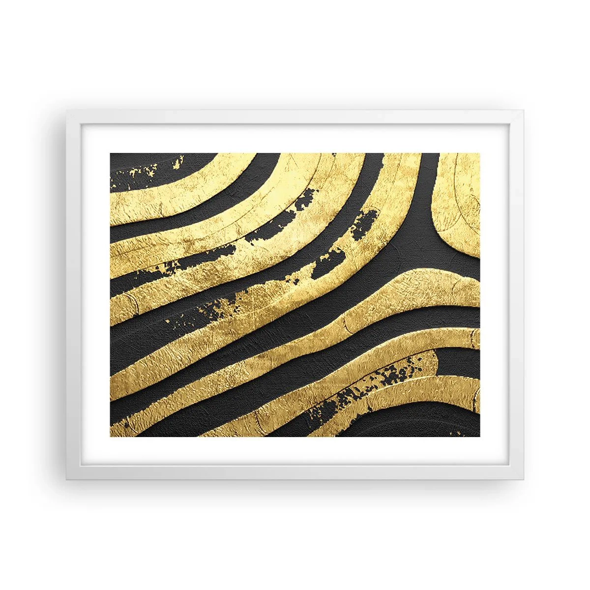 Plakat i hvid ramme - Alt flyder - 50x40 cm