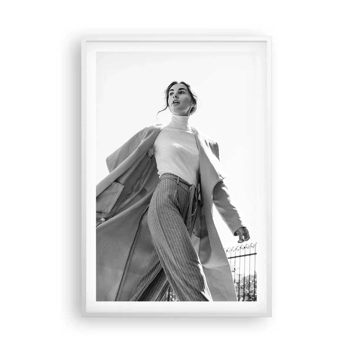 Plakat i hvid ramme - Kommer du med mig? - 61x91 cm