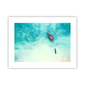 Plakat - For på Zanzibars strande, når det overskydende vand... - 40x30 cm