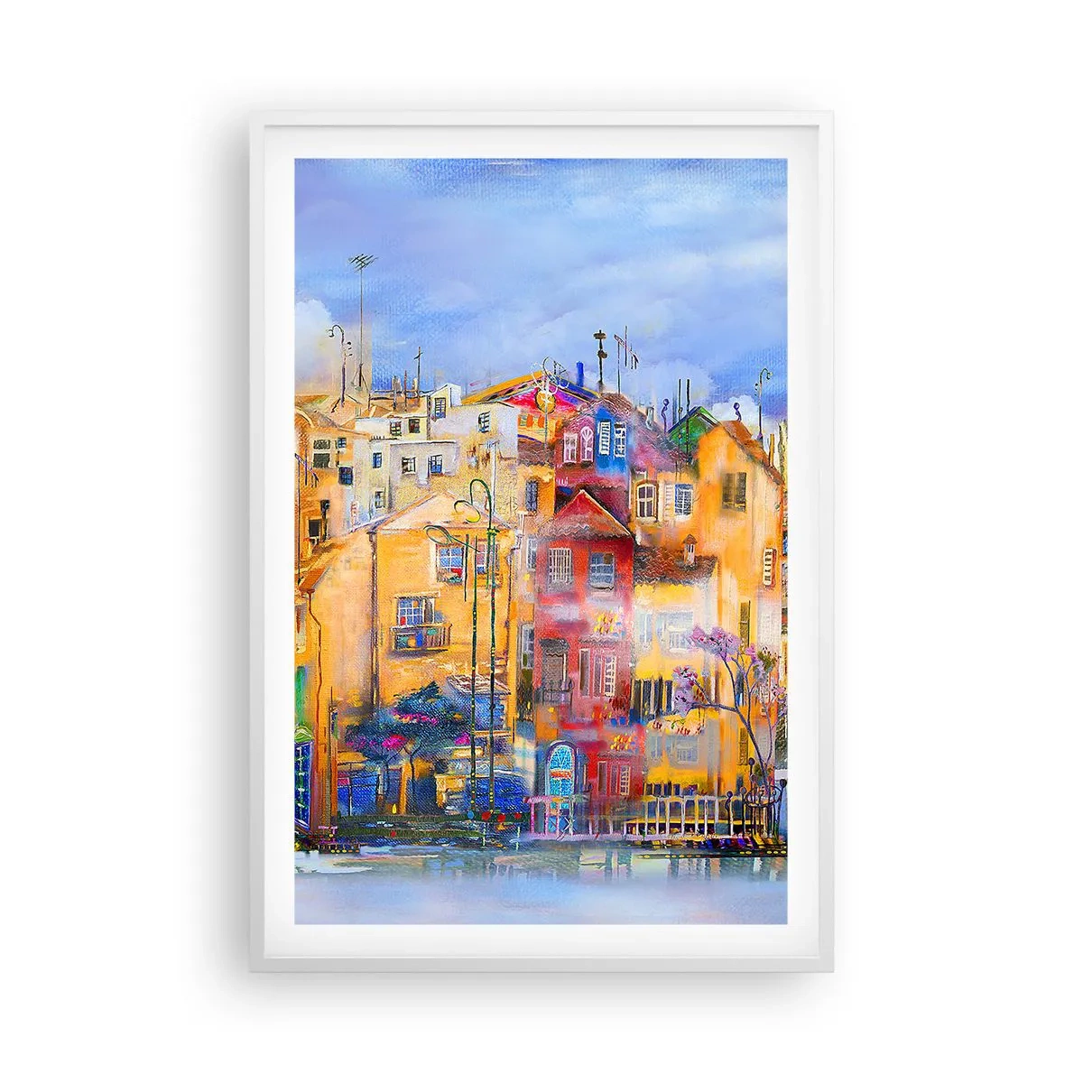 Plakat i hvid ramme - Vi er sammen - 61x91 cm