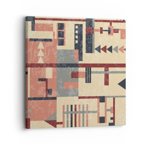 Lærredstryk - Billede på lærred - Kombination af vertikaler og niveauer - 30x30 cm