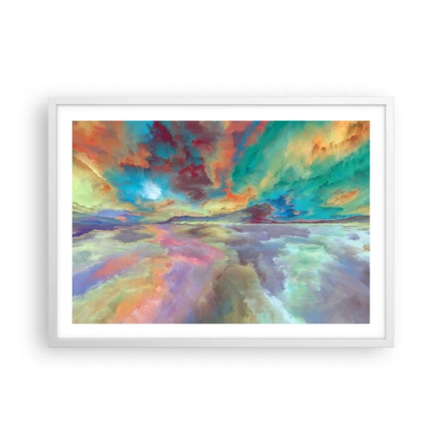 Plakat i hvid ramme - To himle - 70x50 cm