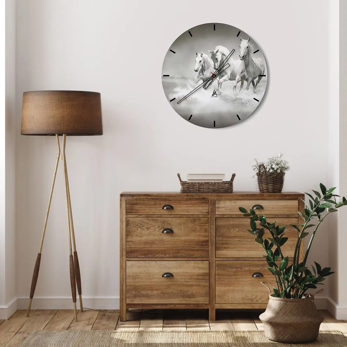 Vægur, Uret - Hvid galskab - 30x30 cm