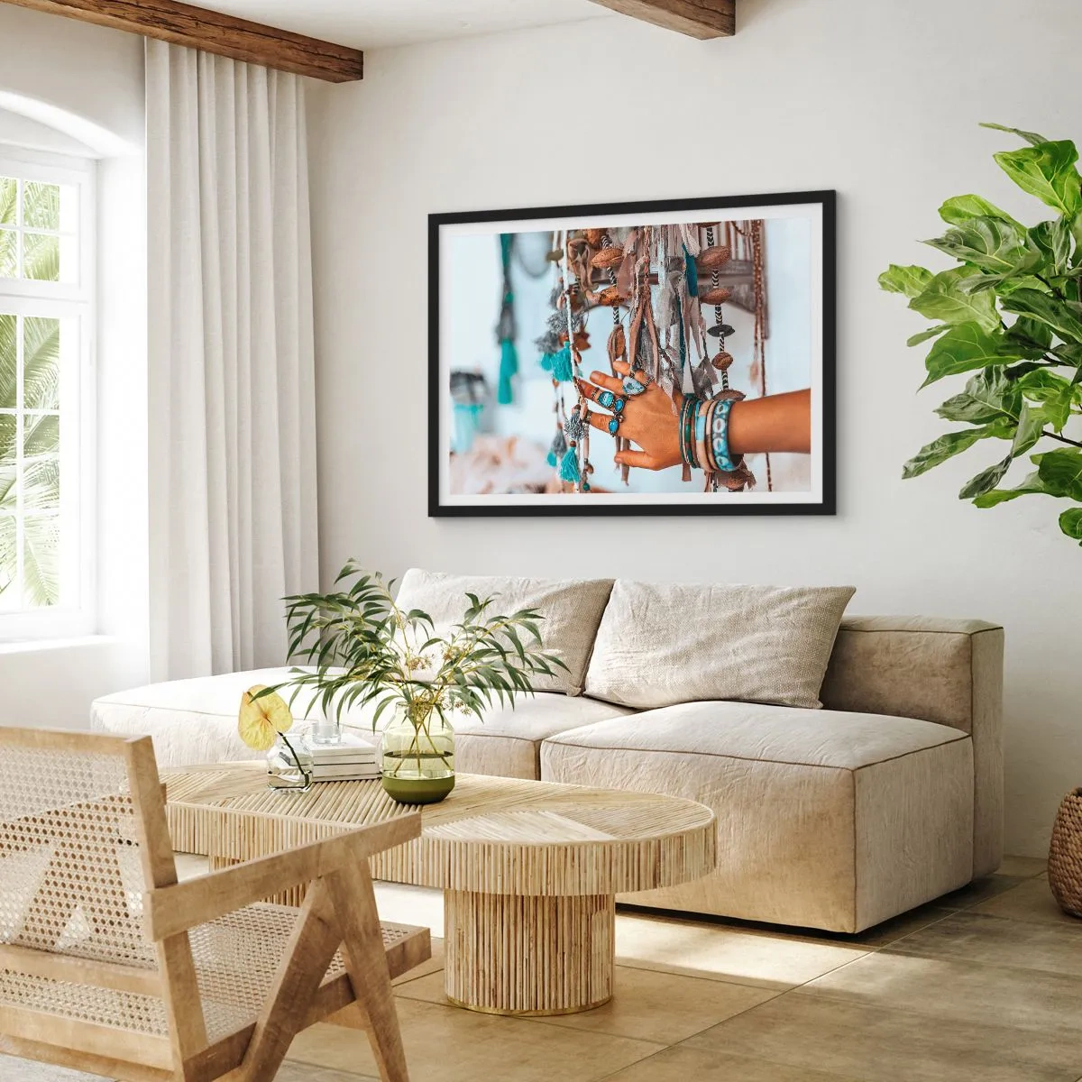 Plakat i sort ramme - Lokale skatte - 50x40 cm