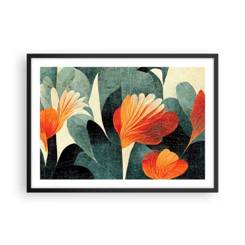 Plakat i sort ramme - Varmen fra troperne og køligheden fra det grønne - 70x50 cm