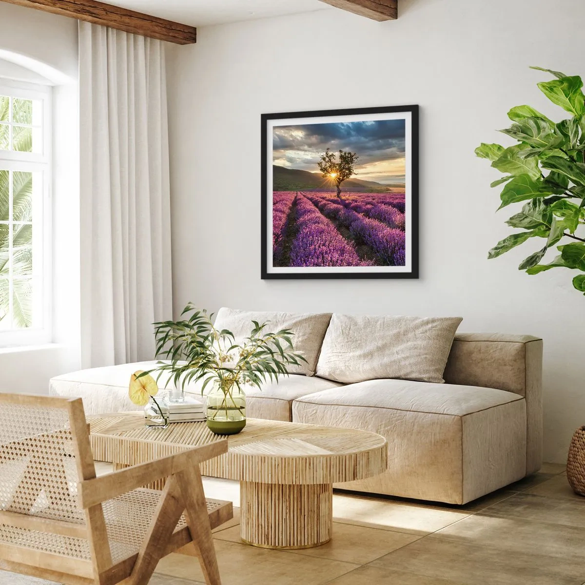Plakat i sort ramme - Lilla aroma - 30x30 cm