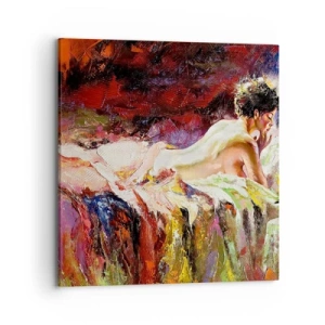 Lærredstryk - Billede på lærred - Eftertænksom Venus - 70x70 cm