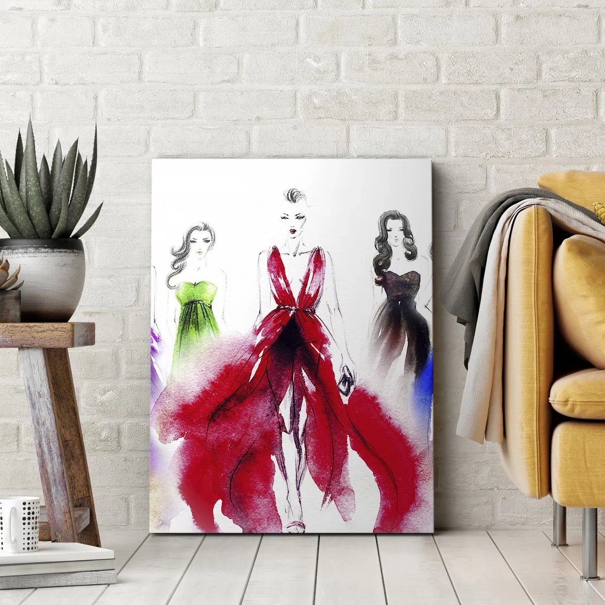 Lærredstryk - Billede på lærred - Stemninger til outfits - 80x120 cm