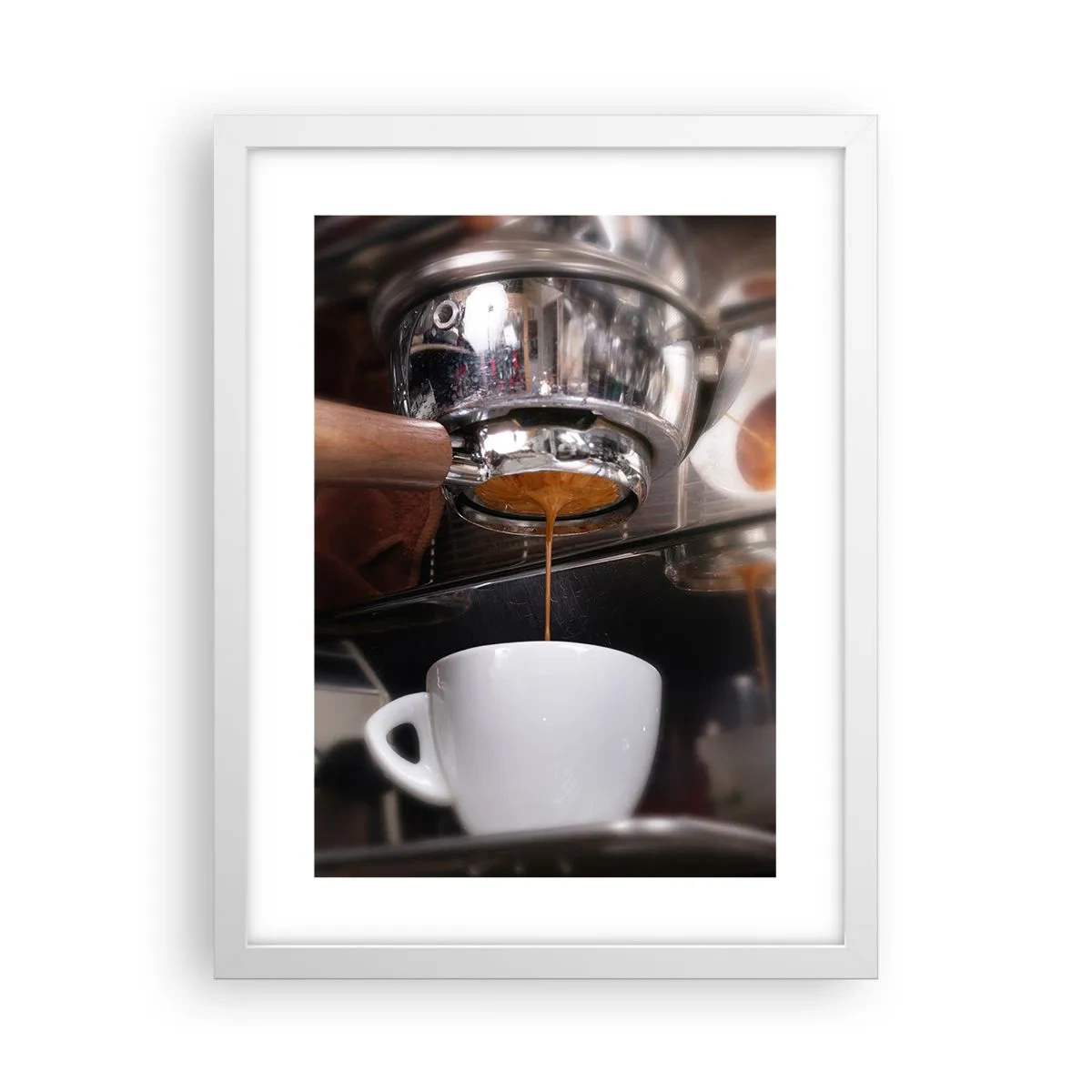 Plakat i hvid ramme - Et godt øjeblik på dagen - 30x40 cm