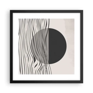 Plakat i sort ramme - Halvkomposition - 40x40 cm