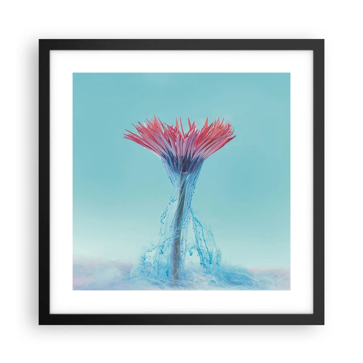 Plakat i sort ramme - I en nærende omfavnelse - 40x40 cm