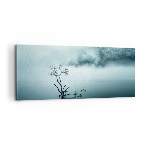 Lærredstryk - Billede på lærred - Ud af vand og tåge - 100x40 cm