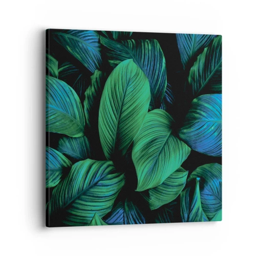 Lærredstryk - Billede på lærred - I den grønne flok - 40x40 cm