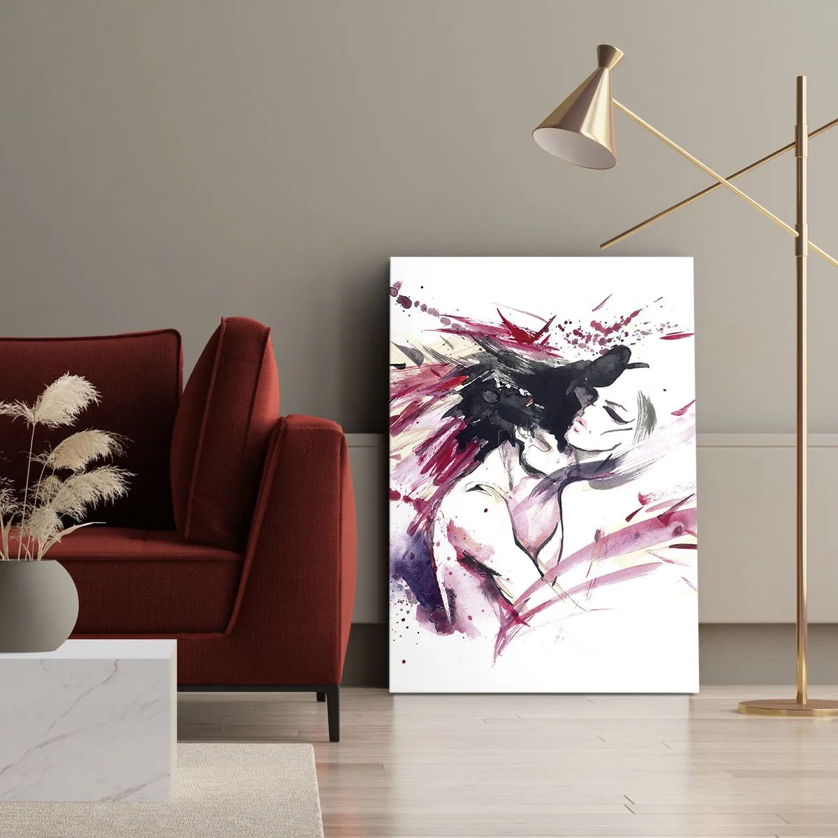Lærredstryk - Billede på lærred - Kærlighedsopfyldelse - 50x70 cm