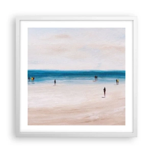 Plakat i hvid ramme - Et naturligt behov - 50x50 cm