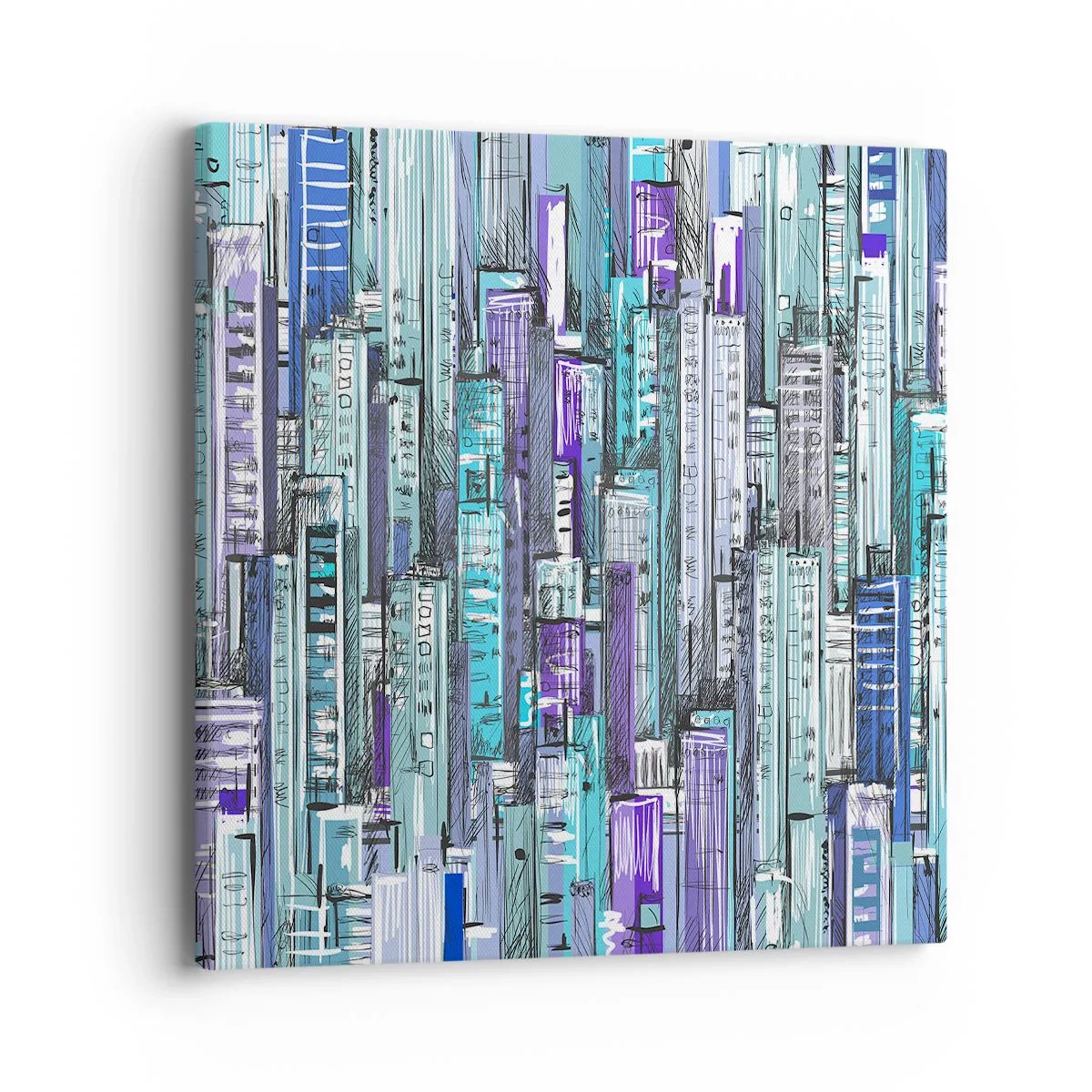 Lærredstryk - Billede på lærred - Blå fra himlen - 40x40 cm