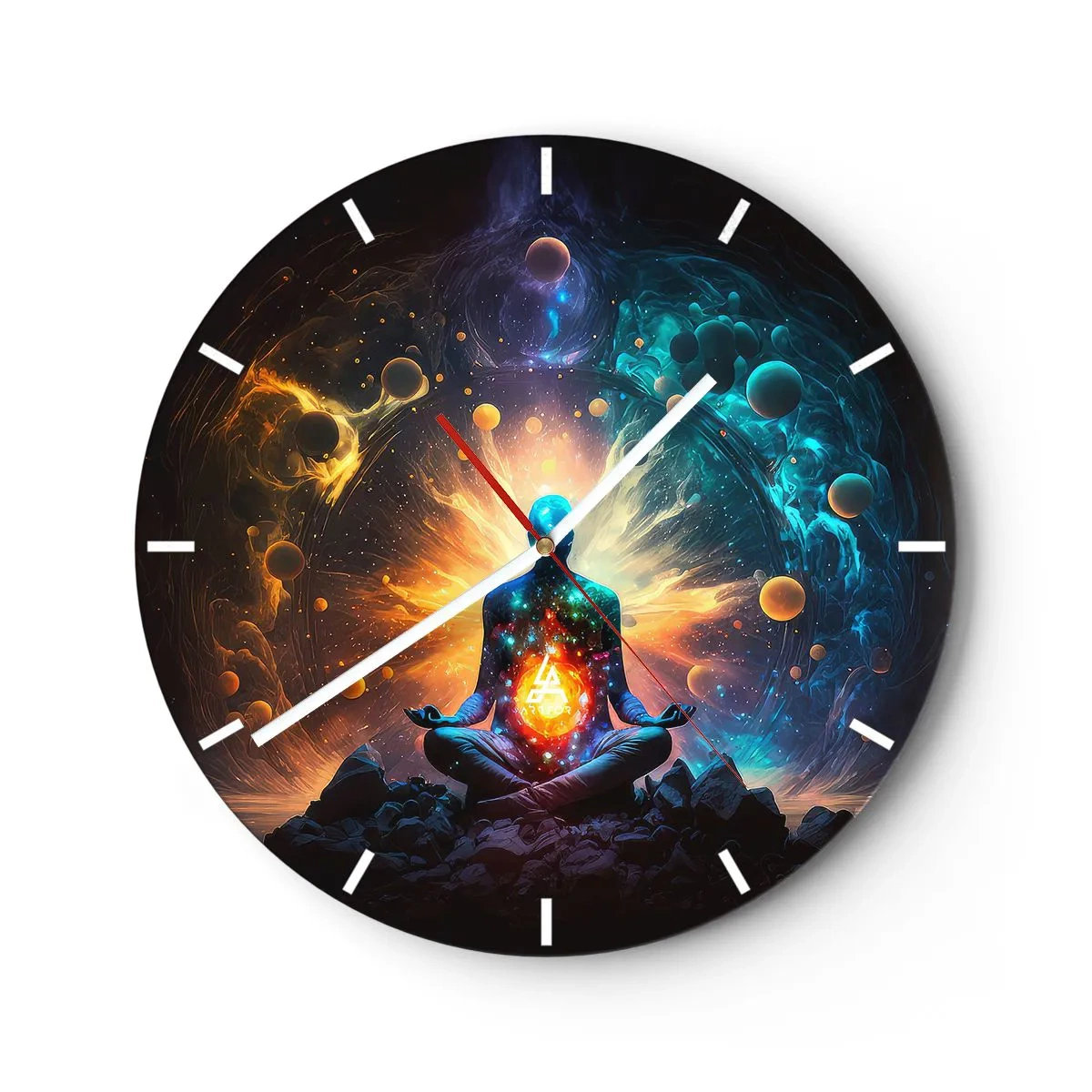 Vægur, Uret - Kosmisk ro - 40x40 cm
