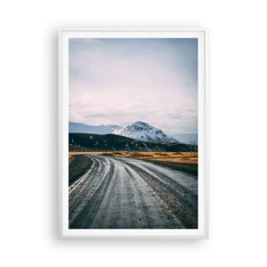 Plakat i hvid ramme - I en islandsk atmosfære - 70x100 cm