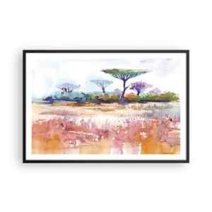 Plakat i sort ramme - Savannens farver - 91x61 cm