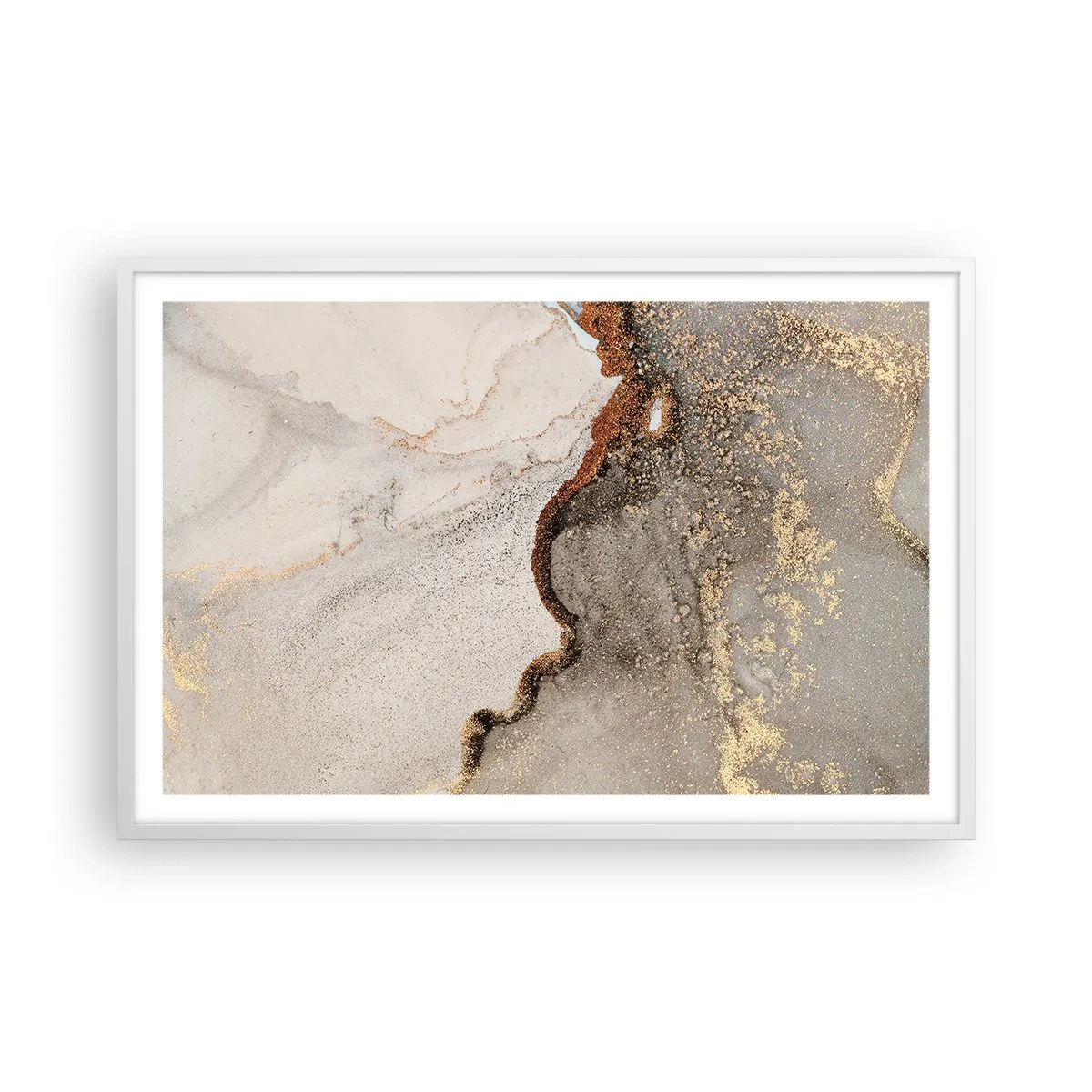 Plakat i hvid ramme - På farvegrænsen - 91x61 cm