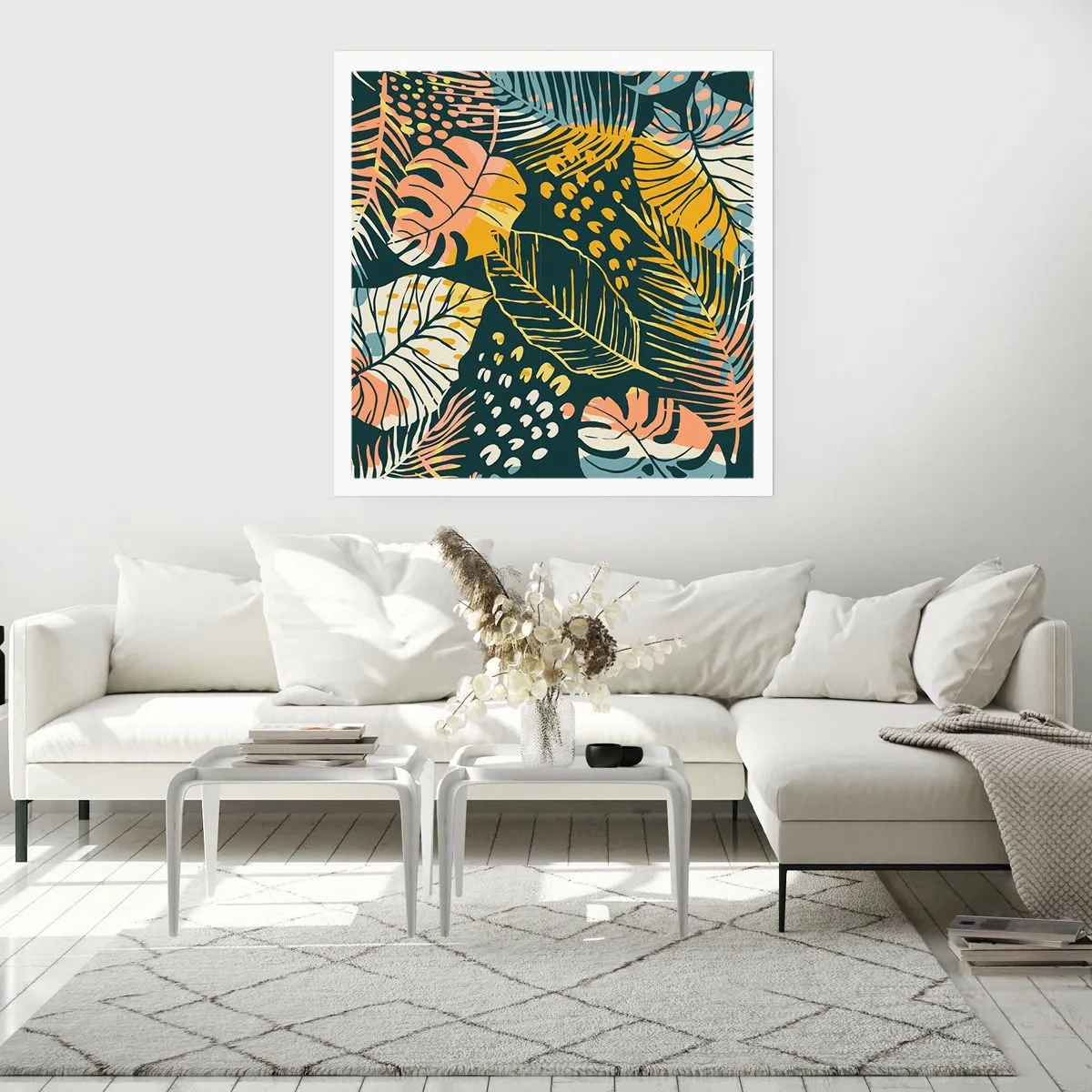 Plakat - Løvrig fantasi - 40x40 cm
