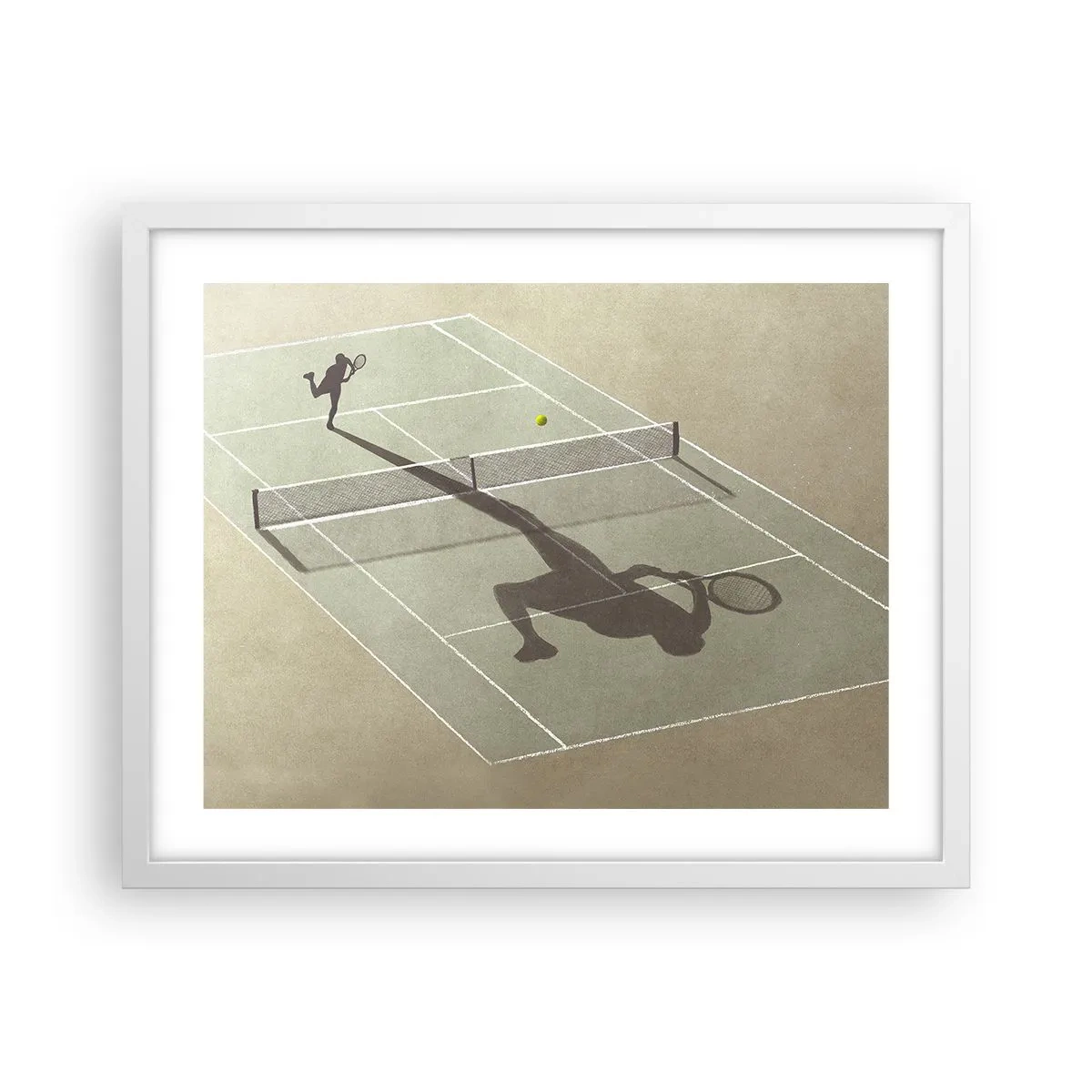 Plakat i hvid ramme - Overvind dig selv - 50x40 cm