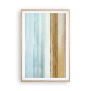 Plakat i ramme af lyst egetræ - Trøst - 61x91 cm