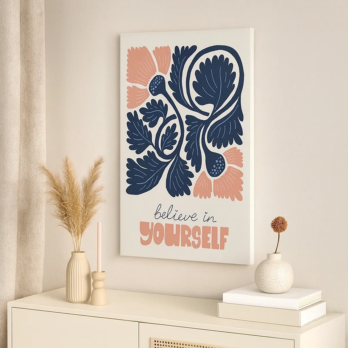 Lærredstryk - Billede på lærred - Og du blomstrer - 50x70 cm